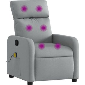 vidaXL - Massagestoel - Lichtgrijs - Stof