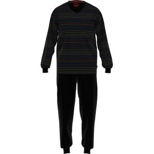 CECEBA Pure Cotton - heren pyjama met gestreepte top - zwart - Maat 8XL