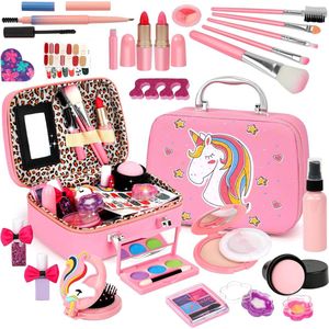 DailySupplies® Make up Koffer Meisjes - Kinder Speelkoffer met Inhoud - Make upset voor Kinderen - Roze met Eenhoorn - Voor jouw Prinsesje