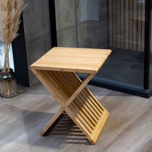 Schulte - badkamerkrukje - 44x39x38 - ergonomisch - bamboe