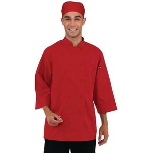 Chef Works Koksbuis Unisex Rood | 3/4 Mouw - Maat S