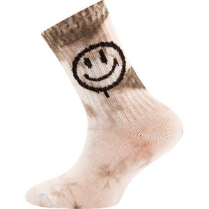 Kindersok Ewers Ecru - Grijs/Beige Tie-Dye/Batik - Smiley-27/30