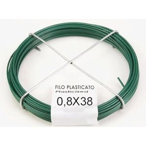 Kunststof gecoat ijzerdraad in groen of wit - Diverse maten