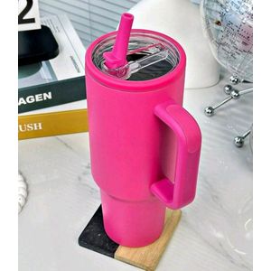 Drinkbeker - Lekvrij - Roze - 1200ML - 1 Liter - Tumbler - Thermosbeker - RVS - Voor Warm en Koude Dranken