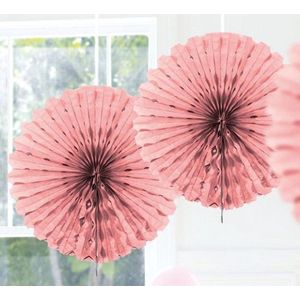 Decoratie waaier licht roze 45 cm