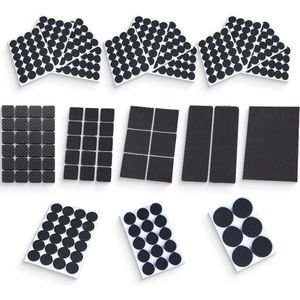 Rubberen Antislipvoetjes Set van 210 - Rond, Vierkant, Zelfklevend