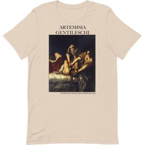 Artemisia Gentileschi 'Judith onthoofdt Holofernes' (""Judith Slaying Holofernes"") Beroemd Schilderij Hoodie | Unisex Premium Kunst Hoodie | Soft Cream | XS