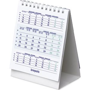 Brepols Kalender 2024 • Bureaukalender 4t • met overzicht van 3 maanden • 10,5 x 16 cm