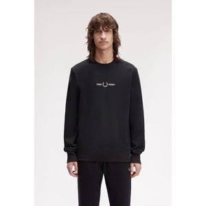Fred Perry - M7535 - Sweatshirt - Zwart - Katoen