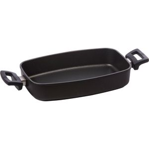 Eurolux Braadpan - 4.2 Liter - Zwart - 33 x 22 x 7 cm - Aluminium - Geschikt voor alle Warmtebronnen