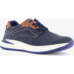 Hush Puppies leren heren sneakers blauw - Maat 43 - Uitneembare zool