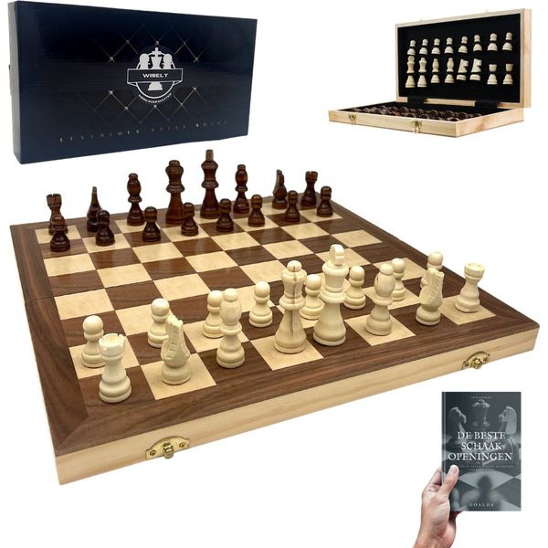 Houten schaakspel xl 90 cm - speelgoed online kopen | De laagste prijs! |  beslist.nl