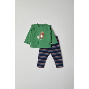 Woody Meisjes pyjama groen - maat 3 mnd