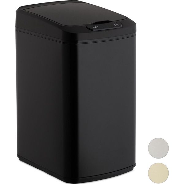 Tower sensor prullenbak - rechthoekig - 75 liter - zwart - online kopen |  Lage prijs | beslist.nl