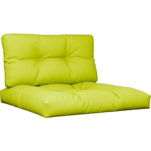 vidaXL - Palletkussens - 2 - st - stof - felgroen