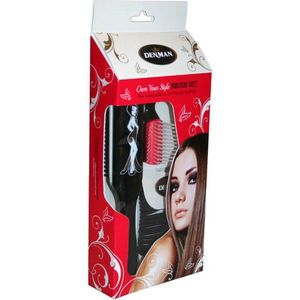 Denman - Own Your Style Kit - Haarstyling - Inclusief D3 Medium Styling Brush en Elastics