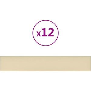vidaXL-Wandpanelen-12-st-1,62-m²-90x15-cm-kunstleer-crèmekleurig