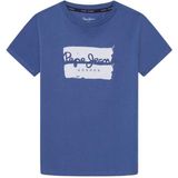 Pepe Jeans Bairon T-shirt voor jongens, Blauw (Union Blue), 10 jaar