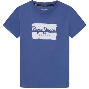 Pepe Jeans Bairon T-shirt voor jongens, Blauw (Union Blue), 10 jaar