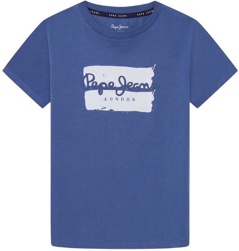 Pepe Jeans Bairon T-shirt voor jongens, Blauw (Union Blue), 10 jaar