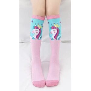 Eenhoorn Kniesokken - Kindersokken - Sokken - Maat 33-36
