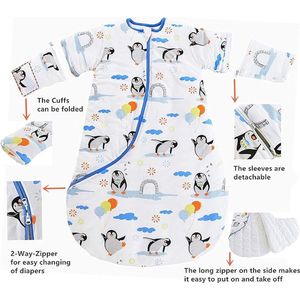 Katoenen baby wrap - babyslaapzak kleine kinderen het hele jaar door slaapzak, pyjama voor jongens en meisjes 90-110 cm