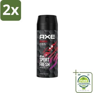 Axe - Deodorant Bodyspray - 48hrs Sport Fresh - Recharge - Arctic Mint & Cool Spices - 150 ml - Voordeelverpakking - 2 stuks - Deodorant - Bodyspray