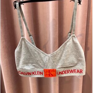 Calvin Klein, bralette, Triangel, Grijs mélange, L