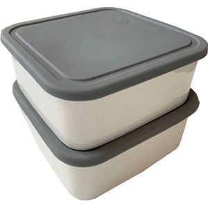 Serax vershouddoos porselein met siliconendeksel 16 cm - set van 2