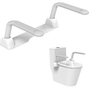 Opvouwbare Toiletbrilverhoger met Handgrepen - Toiletsteunframe voor Meer Veiligheid en Comfort