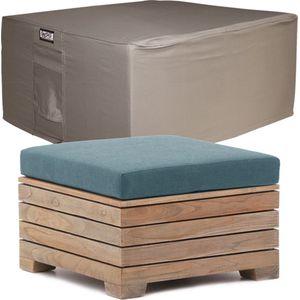 Raffles Covers Hocker hoes - 60 x 60 H: 45 cm - RFS6060 - Waterdicht - Ademend - UV-bestendig - Elastisch rijgkoord - Beschermhoes tuinmeubelen