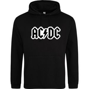 ACDC Hoodie | Sweater | Capuchon | Trui | Hooded | Print | Zwart | Maat XL