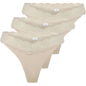 ONLY dames 3P microfiber strings kant chloe beige