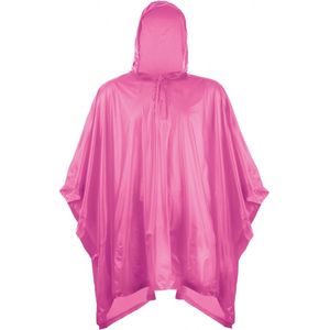 Eenvoudige roze regenponcho