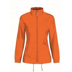 Windjas/regenjas voor dames oranje maat 2XL