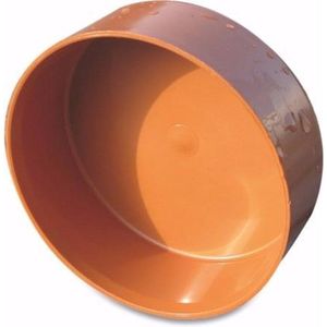 Eindkap PVC-U 125 mm SN4 lijmmof roodbruin