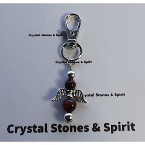 Sleutelhanger ""Tijgeroog Rood"" engel