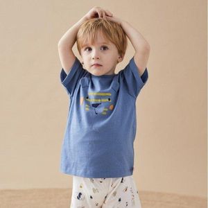 Noukie's - Pyjama - Jongens - Petrol blauw - Dieren - Zomer - Kort - 3jaar 98