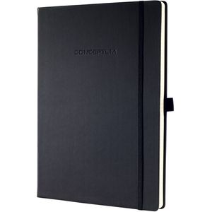 Sigel - notitieboek - Conceptum Pure - A5 - zwart - hardcover - 194 pagina's - 80 grams - blanco - SI-CO120