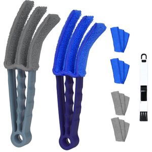 Selbro ® Jaloezieën en Apparatuur Reinigingsset met Microvezel, 2 Borstels en 4 Doeken voor Huishouden en Auto
