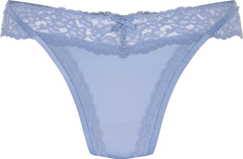 Hunkemöller Dames Lingerie String Elliena - Blauw - maat XS