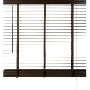 Woonexpress - Houten Jaloezie - Bruin - 120x210 cm - Lamelbreedte 50 mm
