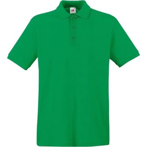 Fruit Of The Loom Premium Heren Poloshirt Met Korte Mouwen (Kelly Groen)