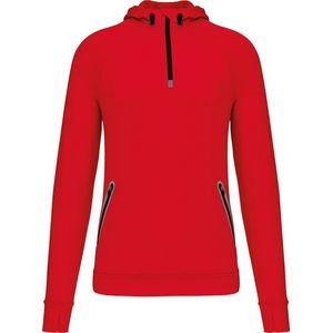 Proact - PA360 - Sportsweater - Red - Unisex Met Capuchon En Halsrits