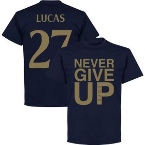 Never Give Up Spurs Lucas 27 T-Shirt - Navy/ Goud - L