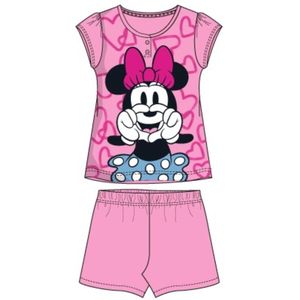 Minnie Mouse - shortama - 100% katoen - maat 98 - Lichtroze - pyjama