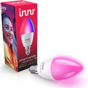 Innr Smart E14 lamp - Zigbee - werkt met Philips Hue* & Alexa - LED Bulb - wit en gekleurd licht - slimme kaarslamp - ledlamp dimbaar - 500 lumen - 1 pack