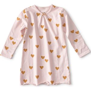 Little Label Nachthemd Meisjes - Maat 92 - Roze, Okergeel - Zachte BIO Katoen