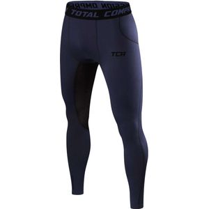 TCA Mannen SuperThermal Compressie Bescherming Basislaag Thermische Onderbroek - Donkerblauw, S