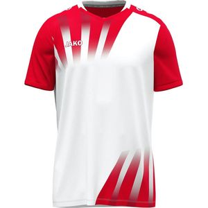 JAKO Uniseks shirt vintage, korte mouwen, wit/rood, S